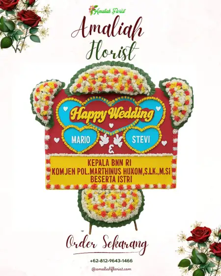 Papan Bunga Pernikahan Negri Ratu